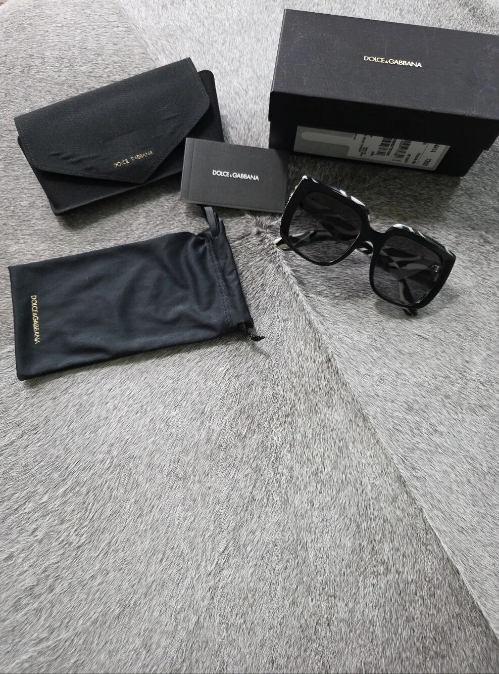 Dolce & Gabbana Zebra / Black Sun Glasses